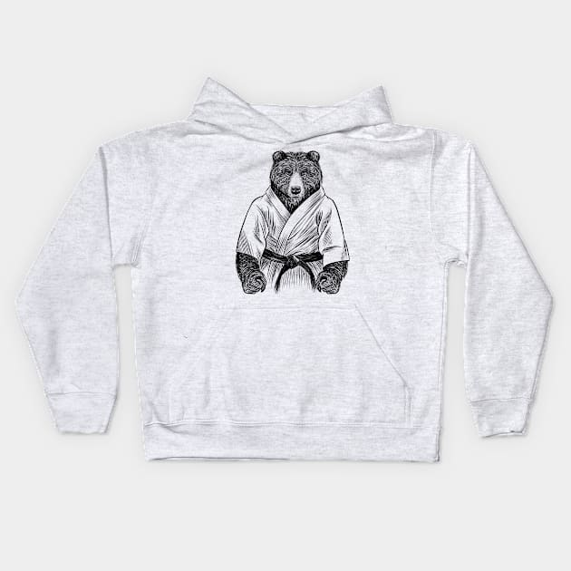 Kung Fu Grizzly Kids Hoodie by albertocubatas